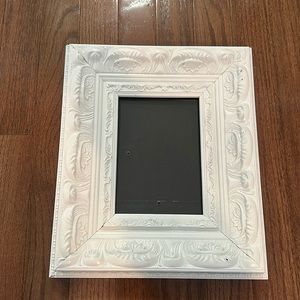 5x7 white ornate picture frame